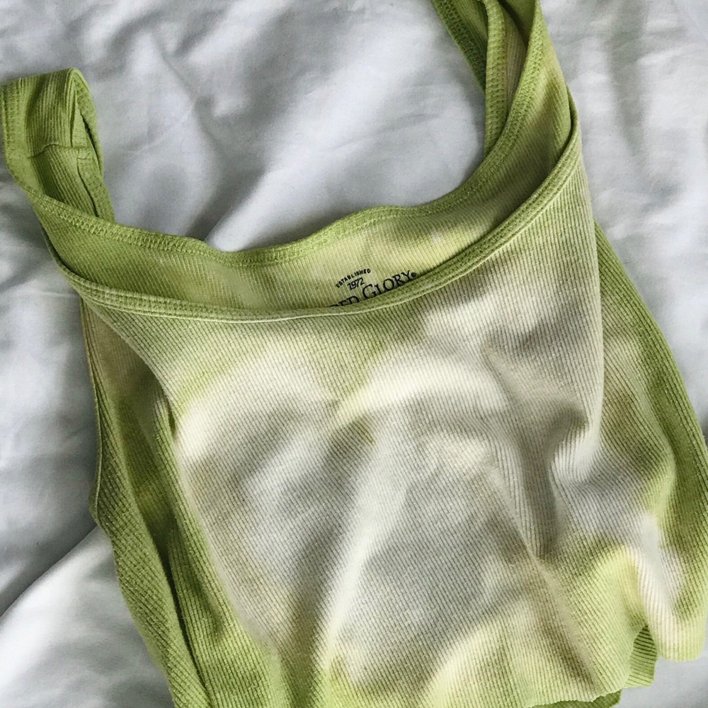 ✨24 HOUR SALE✨ green tie dye cami top+bandeau top - Picture 3 of 4